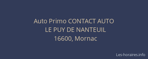Auto Primo CONTACT AUTO