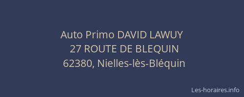 Auto Primo DAVID LAWUY