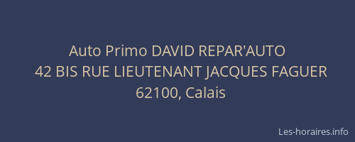 Auto Primo DAVID REPAR'AUTO