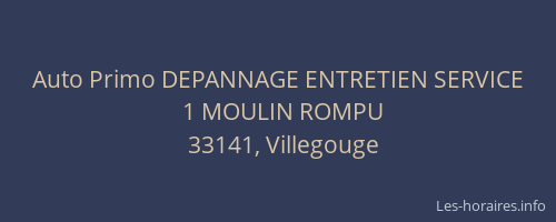 Auto Primo DEPANNAGE ENTRETIEN SERVICE