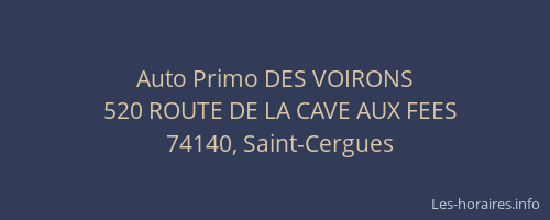 Auto Primo DES VOIRONS