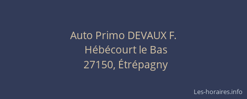 Auto Primo DEVAUX F.
