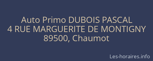 Auto Primo DUBOIS PASCAL