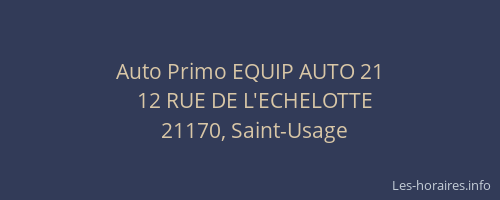Auto Primo EQUIP AUTO 21