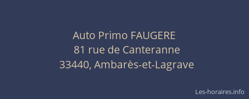 Auto Primo FAUGERE