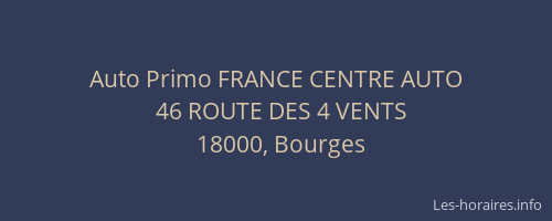 Auto Primo FRANCE CENTRE AUTO