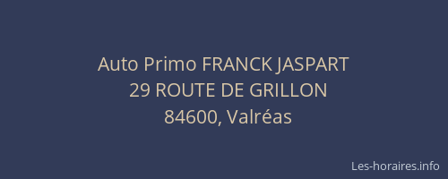 Auto Primo FRANCK JASPART