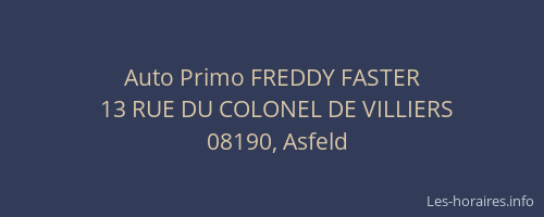Auto Primo FREDDY FASTER
