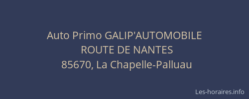 Auto Primo GALIP'AUTOMOBILE