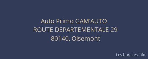 Auto Primo GAM'AUTO