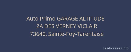 Auto Primo GARAGE ALTITUDE