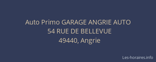 Auto Primo GARAGE ANGRIE AUTO