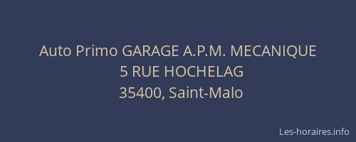 Auto Primo GARAGE A.P.M. MECANIQUE