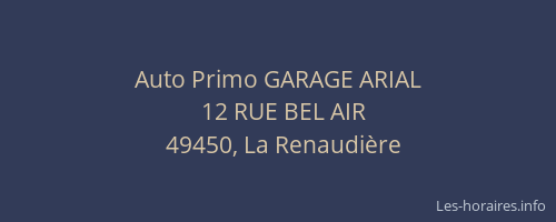 Auto Primo GARAGE ARIAL
