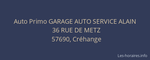Auto Primo GARAGE AUTO SERVICE ALAIN