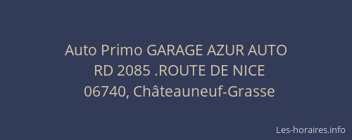 Auto Primo GARAGE AZUR AUTO