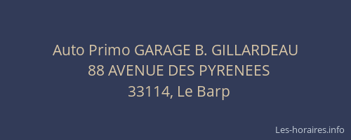 Auto Primo GARAGE B. GILLARDEAU