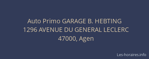 Auto Primo GARAGE B. HEBTING
