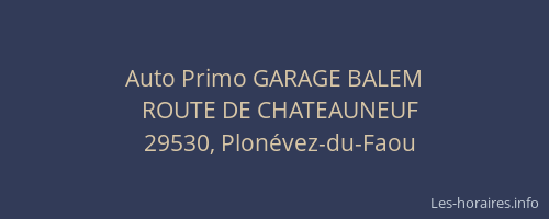 Auto Primo GARAGE BALEM
