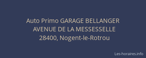 Auto Primo GARAGE BELLANGER