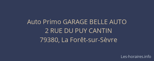 Auto Primo GARAGE BELLE AUTO