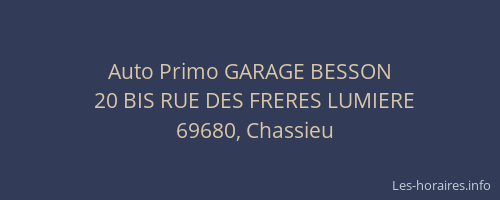Auto Primo GARAGE BESSON