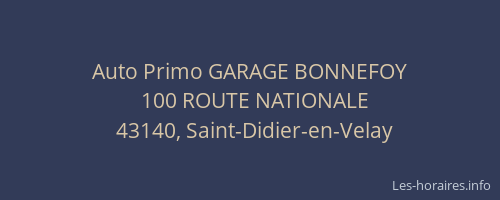Auto Primo GARAGE BONNEFOY