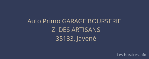 Auto Primo GARAGE BOURSERIE