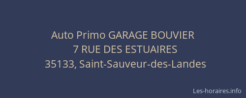 Auto Primo GARAGE BOUVIER