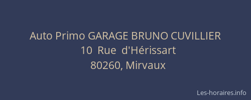 Auto Primo GARAGE BRUNO CUVILLIER