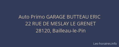 Auto Primo GARAGE BUTTEAU ERIC