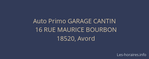 Auto Primo GARAGE CANTIN