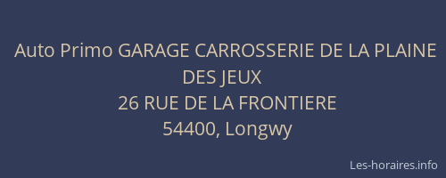 Auto Primo GARAGE CARROSSERIE DE LA PLAINE DES JEUX