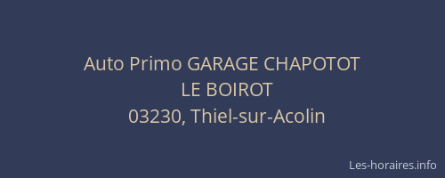 Auto Primo GARAGE CHAPOTOT