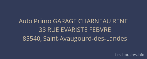 Auto Primo GARAGE CHARNEAU RENE