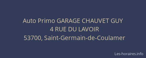 Auto Primo GARAGE CHAUVET GUY
