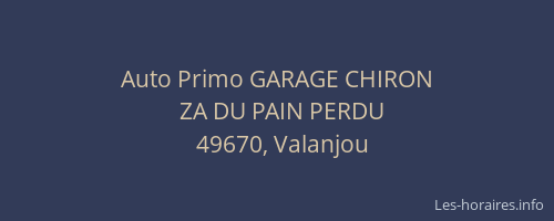 Auto Primo GARAGE CHIRON