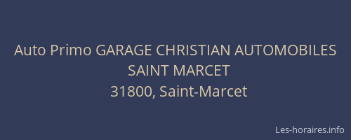 Auto Primo GARAGE CHRISTIAN AUTOMOBILES