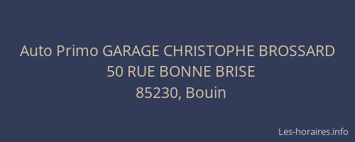 Auto Primo GARAGE CHRISTOPHE BROSSARD