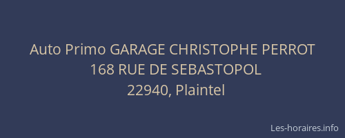 Auto Primo GARAGE CHRISTOPHE PERROT