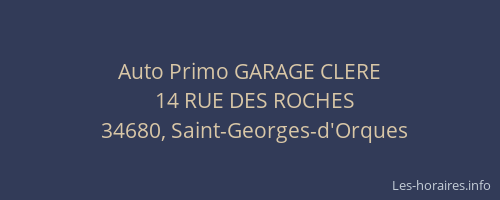 Auto Primo GARAGE CLERE