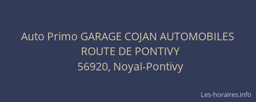 Auto Primo GARAGE COJAN AUTOMOBILES