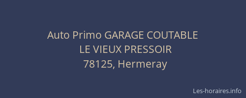 Auto Primo GARAGE COUTABLE