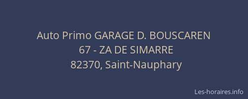 Auto Primo GARAGE D. BOUSCAREN