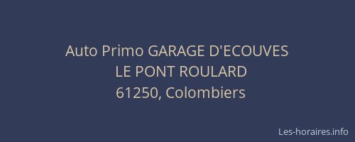 Auto Primo GARAGE D'ECOUVES