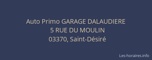 Auto Primo GARAGE DALAUDIERE