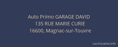 Auto Primo GARAGE DAVID