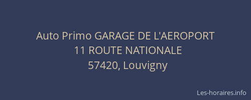 Auto Primo GARAGE DE L'AEROPORT