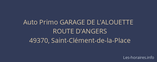 Auto Primo GARAGE DE L'ALOUETTE