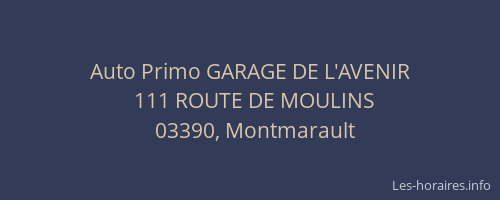 Auto Primo GARAGE DE L'AVENIR